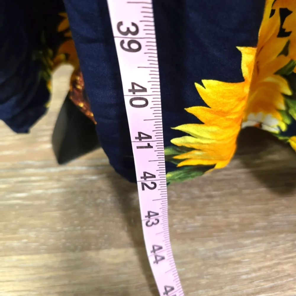 2/$30 Umgee Strapless Sunflower Sun Dress Sz S Oversize Boho Prairie Cottagecore